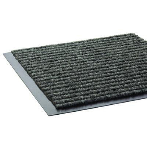 Crown Needle-Rib Wiper/Scraper Mat, Rectangular, Gray Ribbed Surface, 36" x 10 ft (NR0310GY)