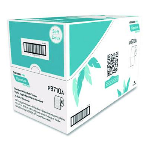 Cascades PRO Signature Bath Tissue, Septic Safe, 2-Ply, White, 400 Sheets/Roll, 24 Rolls/Carton (B710)