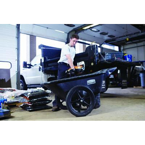 Rubbermaid Commercial Big Wheel Agriculture Wheelbarrow, 300 lb Capacity, 32.75" x 58" x 28.25", Black (5642BLA)