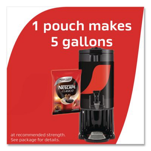 Nescaf Clasico Dark Roast Instant Coffee, 8 oz Pouch (70948)