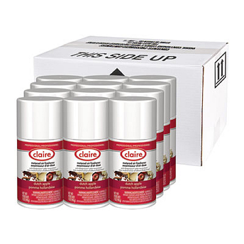 Claire Metered Air Freshener, Apple Scent, 7 oz Aerosol Spray, 12/Carton (104)