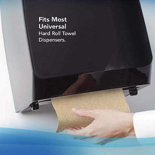 Scott Essential Hard Roll Towels for Business, 1-Ply, 8" x 800 ft, 1.5" Core, Natural, 12 Rolls/Carton (04142)