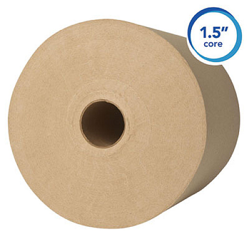 Scott Essential Hard Roll Towels for Business, 1-Ply, 8" x 800 ft, 1.5" Core, Natural, 12 Rolls/Carton (04142)