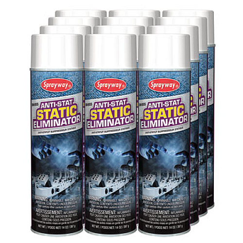 Sprayway Anti-Stat Static Eliminator, 14 oz Aerosol Can, 12/Carton (955)