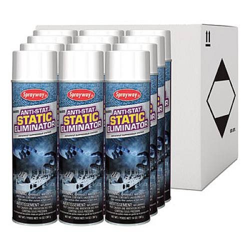 Sprayway Anti-Stat Static Eliminator, 14 oz Aerosol Can, 12/Carton (955)