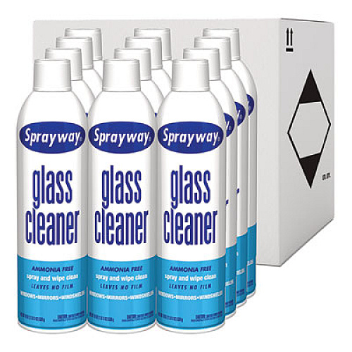 Sprayway Glass Cleaner, 19 oz Aerosol Spray, 12/Carton (SW050)
