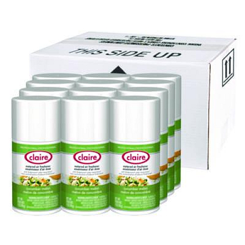 Claire Metered Air Freshener, Cucumber Melon Scent, 7 oz Aerosol Spray, 12/Carton (109)