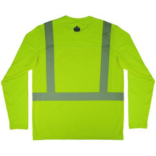 ergodyne Chill-Its 6688 Type R Class 2 Cooling Hi-Vis Sun Shirt with UV Protection, Large, Lime (12138)