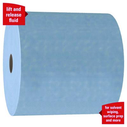 WypAll X90 Cloths, Jumbo Roll, 2-Ply, 12.4 x 12.2, Blue Denim, 450/Roll (12889)