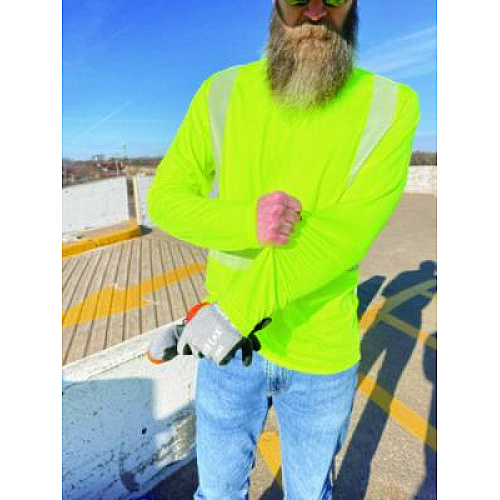 ergodyne Chill-Its 6688 Type R Class 2 Cooling Hi-Vis Sun Shirt with UV Protection, 2X-Large, Lime (12140)