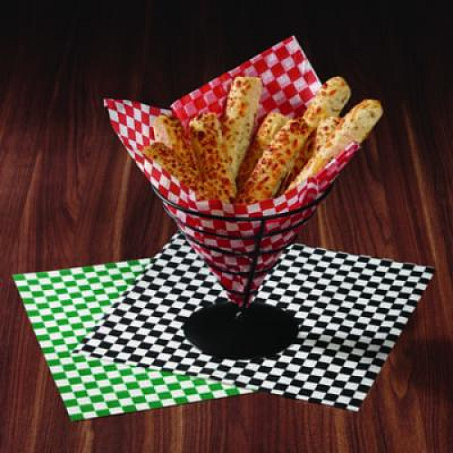 Paterson Grease-Resistant Food Wrap, 12 x 12, Red Check, 5,000/Carton (WG01008)