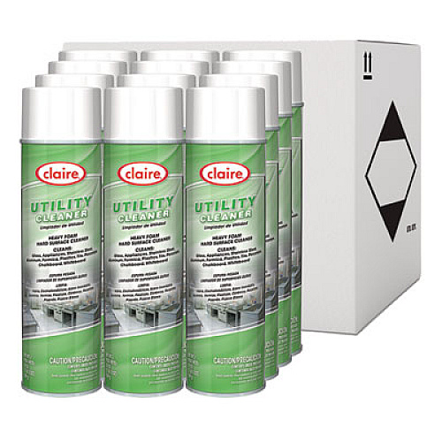 Claire Utility Cleaner, Mild Solvent Scent, 19 oz Aerosol Spray, 12/Carton (862)