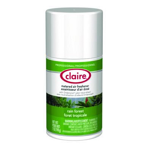 Claire Metered Air Freshener, Rain Forest, 11 oz Aerosol Spray, 12/Carton (114)