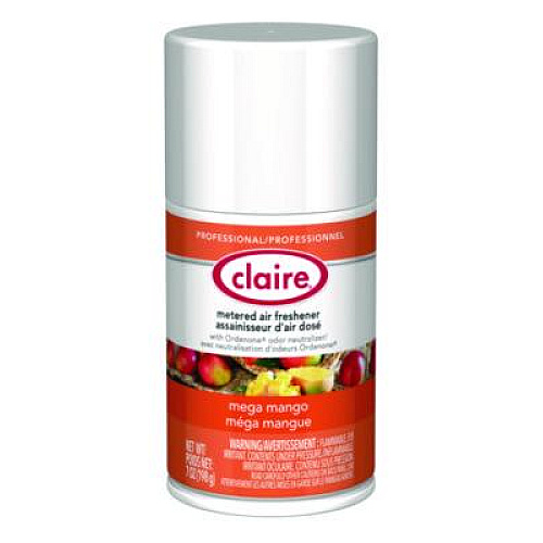 Claire Metered Air Freshener, Mango, 7 oz Aerosol Spray, 12/Carton (116)