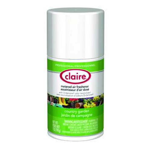 Claire Metered Air Freshener, Country Garden, 11 oz Aerosol Spray, 12/Carton (118)