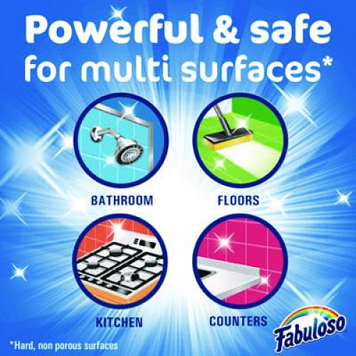 Fabuloso Multi-use Cleaner, Lavender Scent, 1 gal Bottle, 4/Carton (53058)