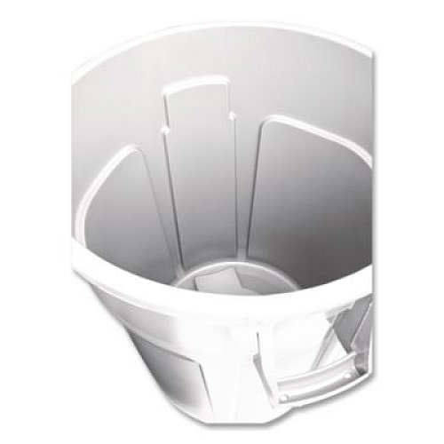 Rubbermaid Commercial Vented Round Brute Container, 10 gal, Plastic, White (2610WHI)