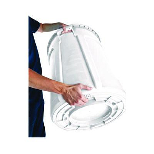 Rubbermaid Commercial Vented Round Brute Container, 20 gal, Plastic, White (2620WHI)