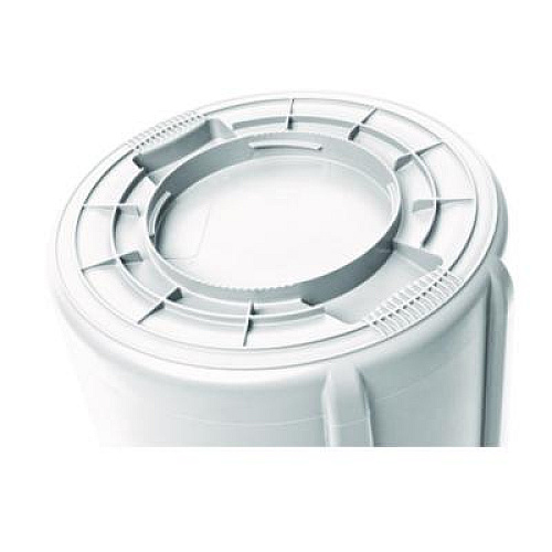 Rubbermaid Commercial Vented Round Brute Container, 32 gal, Plastic, White (2632WHI)