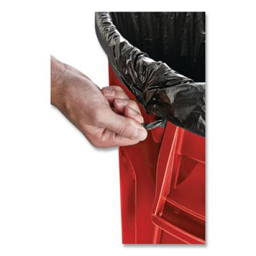 Rubbermaid Commercial Vented Round Brute Container, 10 gal, Plastic, Red, 6/Carton (2610REDCT)