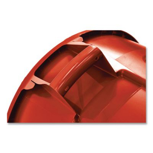 Rubbermaid Commercial Vented Round Brute Container, 10 gal, Plastic, Red, 6/Carton (2610REDCT)