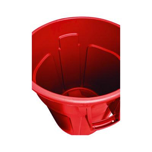 Rubbermaid Commercial Vented Round Brute Container, 44 gal, Plastic, Red (264360REDEA)