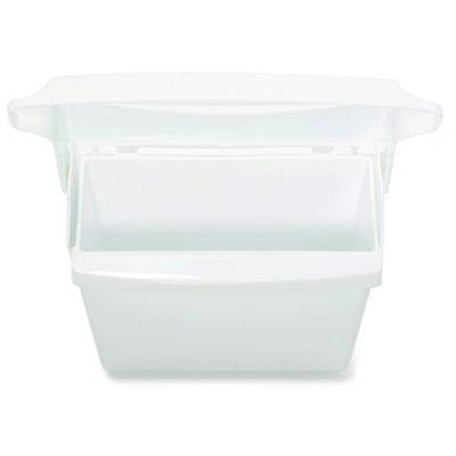 Rubbermaid Commercial Sanitary Napkin Receptacle with Rigid Liner, Plastic, White (614000)