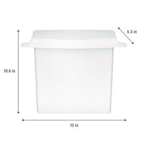 Rubbermaid Commercial Sanitary Napkin Receptacle with Rigid Liner, Plastic, White (614000)