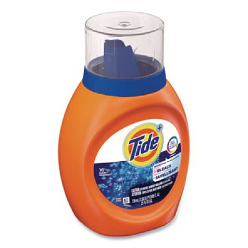 Tide Plus Bleach Alternative Liquid Laundry Detergent, HE Compatible, 16 Loads, Original Scent, 25 oz Bottle, 6/Carton (37373)
