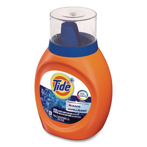 Tide Plus Bleach Alternative Liquid Laundry Detergent, HE Compatible, 16 Loads, Original Scent, 25 oz Bottle, 6/Carton (37373)