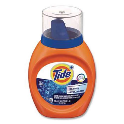 Tide Plus Bleach Alternative Liquid Laundry Detergent, HE Compatible, 16 Loads, Original Scent, 25 oz Bottle, 6/Carton (37373)