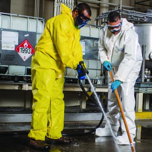 KleenGuard A70 Chemical Spray Protection Coveralls, Elastic Wrists, Ankles, Hood, 2X-Large, Yellow, 12/Carton (09815)