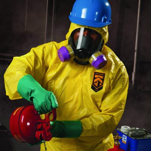 KleenGuard A70 Chemical Spray Protection Coveralls, Elastic Wrists, Ankles, Hood, 3X-Large, Yellow, 12/Carton (09816)