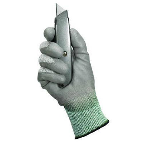 KleenGuard G60 Level 3 Economy Cut Resistant Gloves, EN388: 4X42B, 9" Long, Large (Size 9), Gray/Marled Gray, 12 Pairs/Carton (13825)