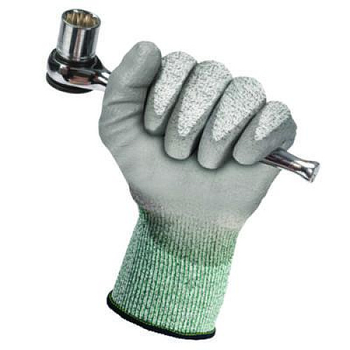KleenGuard G60 Level 3 Economy Cut Resistant Gloves, EN388: 4X42B, 9" Long, Large (Size 9), Gray/Marled Gray, 12 Pairs/Carton (13825)