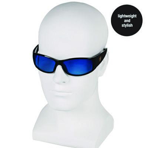 Smith & Wesson Elite Safety Glasses 3016314, Black Full Frame, Mirrored Blue Dual Lens, 12/Carton (21307)