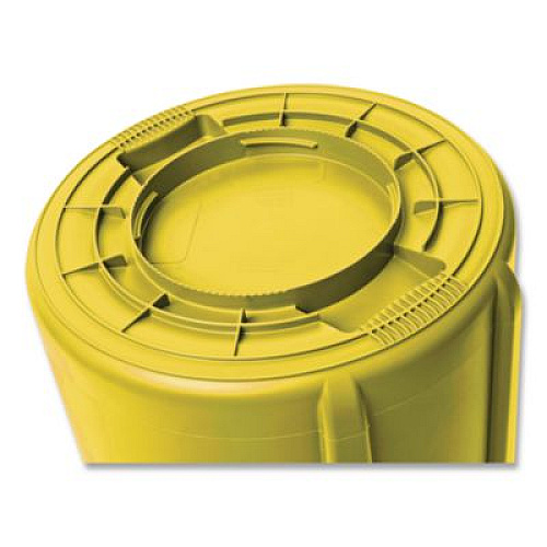 Rubbermaid Commercial Vented Round Brute Container, 10 gal, Plastic, Yellow (FG261000YEL)