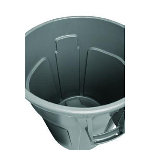 Rubbermaid Commercial Vented Round Brute Container, 20 gal, Plastic, Gray (262000GRA)
