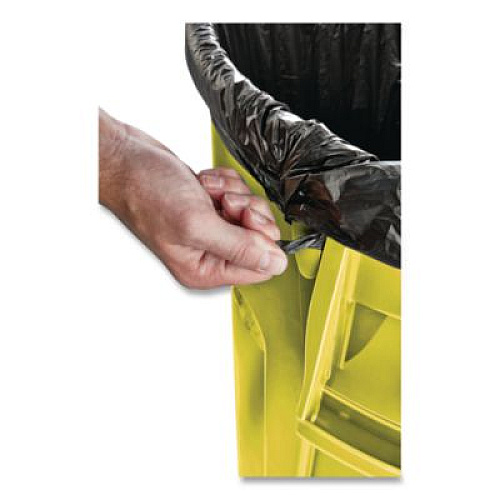 Rubbermaid Commercial Vented Round Brute Container, 20 gal, Plastic, Yellow (2620YEL)
