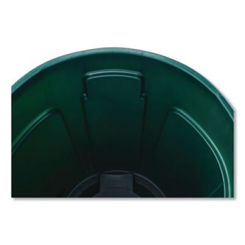 Rubbermaid Commercial Vented Round Brute Container, 32 gal, Plastic, Dark Green (2632DGR)