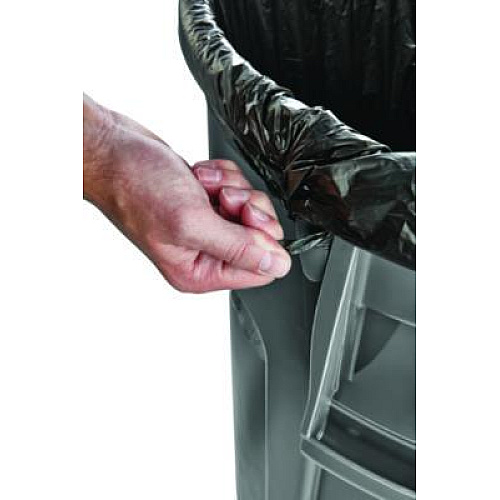 Rubbermaid Commercial Vented Round Brute Container, 44 gal., Plastic, Gray (264360GY)