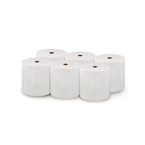 LoCor Hard Wound Roll Towel, 1-Ply, 7" x 800 ft, White, 6 Rolls/Carton (46897)