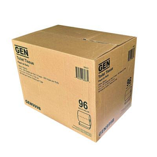 GEN Standard Bath Tissue, Wrapped, Septic Safe, 2-Ply, White, 300 Sheets/Roll, 96 Rolls/Carton (999B)