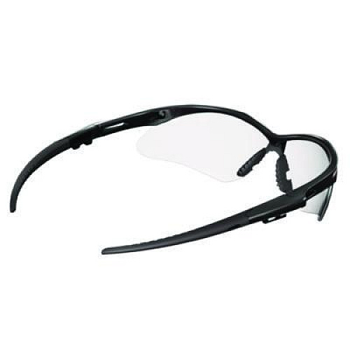 KleenGuard V30 Nemesis VL Safety Glasses, Black Half Frame, Clear Dual Lens, 12/Carton (55401)