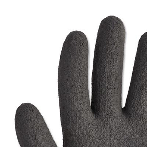 KleenGuard G40 Latex Coated Gloves, EN388: 2142, 10.63" Long, XX-Large, Gray/Black, 12 Pairs (97274)