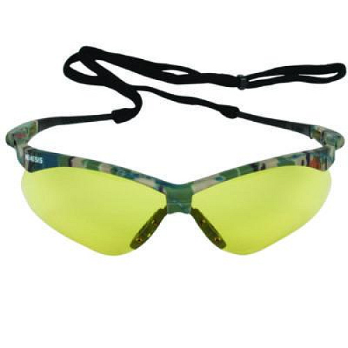 KleenGuard Nemesis Safety Glasses, Camouflage Half Frame, Yellow Dual Lens, 12/Carton (22610CT)