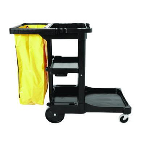 Rubbermaid Commercial Cleaning Cart Locking Door Kit, Black (1861443)