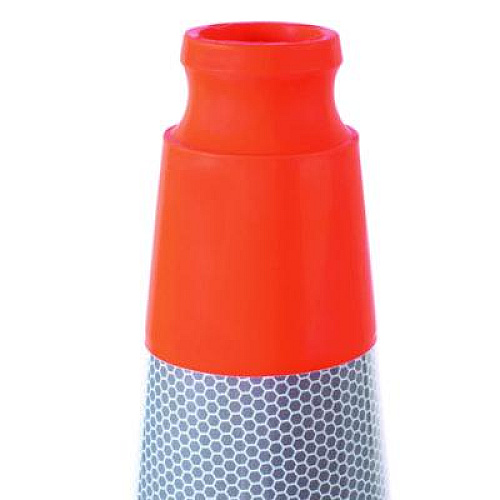 Tatco Traffic Cone, 14.5 x 1 x 36, Orange/Silver (25960)