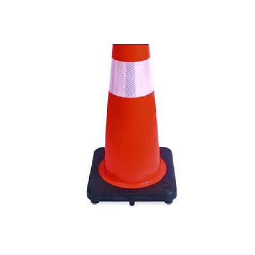 Tatco Traffic Cone, 14.5 x 1 x 36, Orange/Silver (25960)