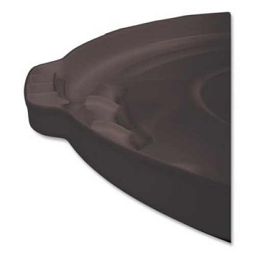 Rubbermaid Commercial BRUTE Self-Draining Flat Top Lids for 32 gal Round BRUTE Containers, 22.25" Diameter, Black (1867532EA)